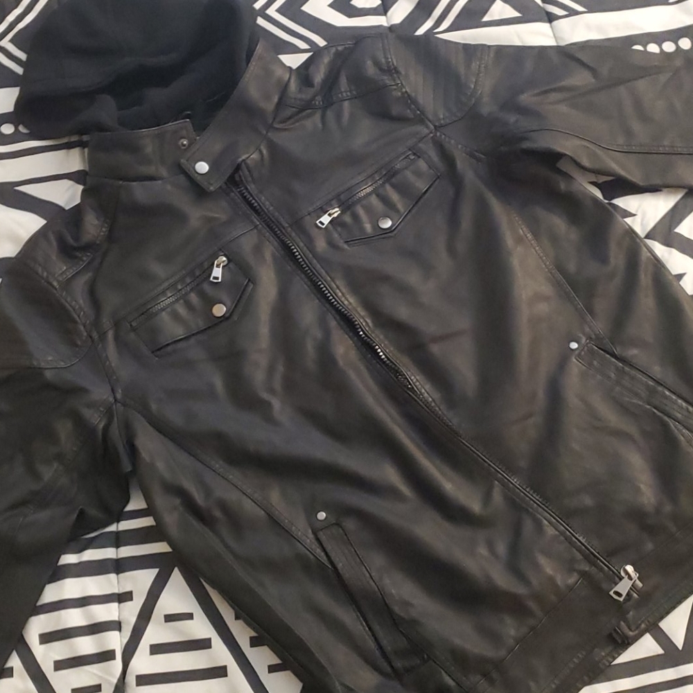 Brave soul leather moto jacket XL